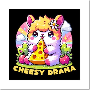 Cheesy drama Llama Posters and Art